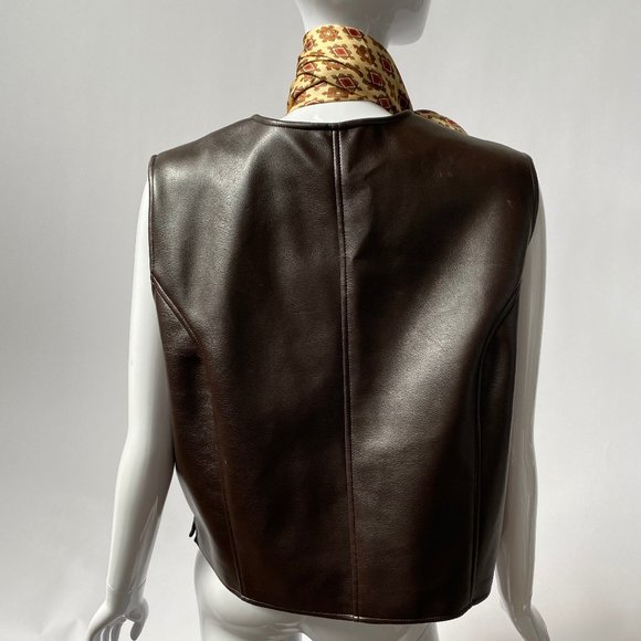 Karen Scott Vegan Leather Vest - Picture 8 of 11